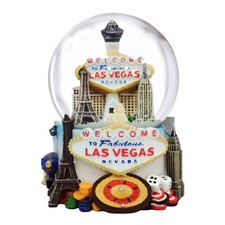 Las Vegas Strip Skyline Musical Snow Globe with Sculpted Base — listing 2