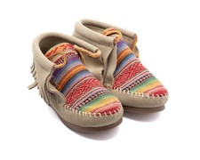 Baby Leather Moccasins with Football Print, Soft-Sole Crib Shoes — listing 5