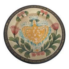 Large Decorative Tuscan-Style Hand-Painted Floral Charger Plate with Scrolling Vine Border — listing 3