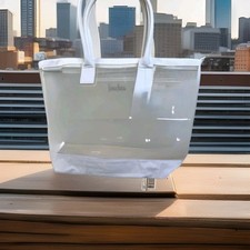 Neiman Marcus Blue Faux Leather Large Tote Bag — listing 2