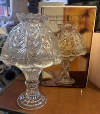 Vintage Pressed Crystal Two-Piece Fairy Lamp / Tealight Candle Lamp — listing 3