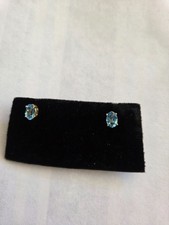 14k Yellow Gold Emerald-Cut Blue Topaz & Diamond Accent Ring, Size 5.5