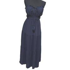 Black Tiered Ruffle Strap Smocked Waist Maxi Dress — listing 2