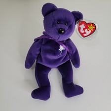 Ty Princess Diana Memorial Purple Beanie Baby Bear — listing 4