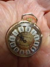 Vintage Sheffield Gold-Tone Pendant Watch Necklace with Original Chain, 1950s-1960s, Swiss Made — listing 6