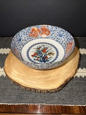 Japanese Arita Ware Blue and White Porcelain Bowl with Pagoda Landscape Motif — listing 6