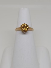 Vintage Gold-Tone Rings in Dreifus Jewelers Box - Men's Octagonal Bezel Solitaire Ring and Ladies' Cluster Ring (Lot of 2, Unverified Metal/Stones) — listing 4