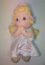 Precious Moments Plush Doll with Yarn Pigtails and Pink Polka-Dot Dress — listing 5