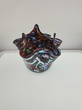 La Serenissima Murano Millefiori Fazzoletto (Handkerchief) Vase, 4 inch — listing 5