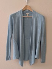 Eileen Fisher Woman Ribbed Long Cardigan Sweater with V-Neck and Patch Pockets, Size 2X — listing 4
