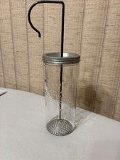 Antique Wesson Oil Mayonnaise Maker Glass Jar with Metal Dasher/Whisk and Recipe Embossing — listing 6