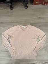 Vintage Christian Dior Green Textured Knit V-Neck Sweater, Size XL