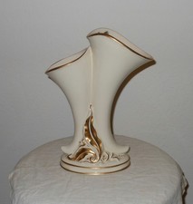 Princeton China Double Cornucopia Porcelain Vase with Floral Chintz & Gold Trim — listing 3
