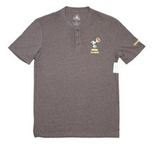 Walt Disney World Est. 1971 Red Henley Long-Sleeve Shirt with Embroidered Mickey Logo Small — listing 4