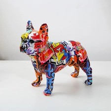 Colorful Pop Art English Bulldog Portrait on Canvas, Signed S. Wall — listing 5