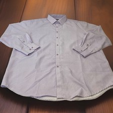 Black Label by Ruffini Men's Slim Fit Dress Shirt, Burgundy Micro-Pattern, Size XL 17-17.5 34/35 — listing 2