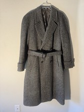 Vintage Tweed Wool Houndstooth Overcoat / Topcoat — listing 6