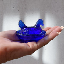 Cobalt Blue Hand-Blown Glass Bud Vase, 4 inches, Made in Turkey — listing 6