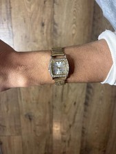 Avenue Women's Quartz Watch Yellow Snakeskin Band Rhinestone Numerals — listing 2