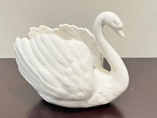 Goebel W. Germany White Bisque Porcelain Swan Figural Bowl / Planter — listing 4