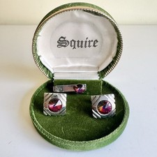 Squire Vintage Men's Gold-Tone Cufflinks and Tie Clip Set in Original Box — listing 4