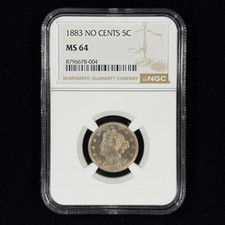 1883 Liberty Head V Nickel, No Cents Variety, First Year of Issue — listing 6