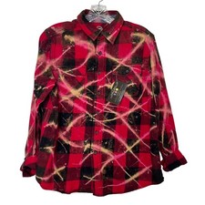 Wonder Nation Toddler Boys Red & Black Buffalo Plaid Hooded Flannel Shirt, Size 5T — listing 4