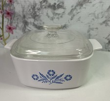 Corning Ware Blue Cornflower Petite Pan / Casserole Dishes (Lot of 3)