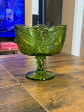 Antique Pressed Glass Covered Compote / Candy Dish with Federal Eagle and Torch Motifs — listing 6