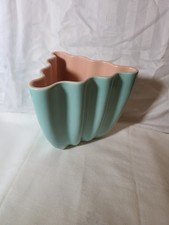 Catalina Pottery Freeform Serving Bowl, Ivory & Coral Glaze, 7.5" (Gladding McBean) — listing 5