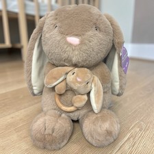 Plush Floppy-Eared Bunny Rabbit Stuffed Animal, Pink with Orange Inner Ears — listing 5
