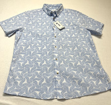 ROWM Men's Short-Sleeve Patterned Button-Up Shirt, Size Large — listing 2