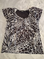 Grey Cap-Sleeve Tunic Dress with Zebra Ruffle and Grommet Shoulder Detail It says a Disney-related brand — listing 4