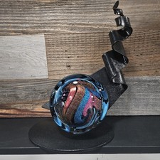 Rollin Karg Signed Dichroic Art Glass Disc Sculpture, 2006 — listing 5