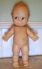 Vintage Rubber Kewpie Doll, Lying/Crawling Pose with Squeaker Hole, approx. 5" long — listing 5