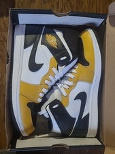 Nike Air Jordan 1 Mid Black/Yellow Ochre White Sneakers