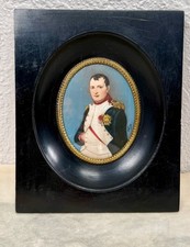 Antique Hand-Painted Miniature Portrait of Renaissance Musicians, Signed — listing 2