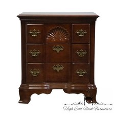 Traditional Cherry-Finish 3-Drawer Nightstand with Rope-Twist Columns and Ring Pulls — listing 2
