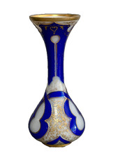 Antique Cobalt Blue & Gilt Faience Teapot with Hand-Painted Ovoid Frieze — listing 3