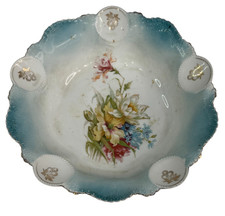 Vintage Mid-Century Ceramic Serving Bowl with Floral Transfer Decal — listing 5