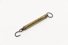 Antique Salter London Brass Beam Balance Shop Scale with Bell Weights, 24 in Tall — listing 6