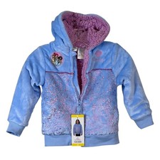 Disney Princess Girls' Pink Sherpa-Lined Zip Jacket with Gold Foil Print — listing 6
