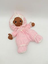 Vintage Ceramic African American Girl Figurine Hugging Teddy Bear