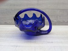 Cobalt Blue Depression Glass Salad/Bread Plate with Scalloped Rim — listing 4
