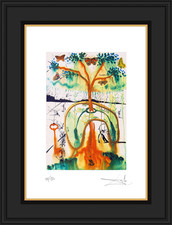 Salvador Dalí 'Tree of Life' Color Lithograph from Alice in Wonderland Suite, Framed, Signed & Numbered — listing 2