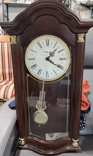 Howard Miller Oak Octagon Schoolhouse-Style Chiming Wall Clock with Pendulum — listing 2