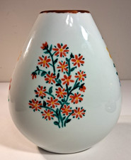 Jaeger & Co. Bavaria Porcelain Bud Vase, Teal & White with Gold Floral Decoration — listing 5