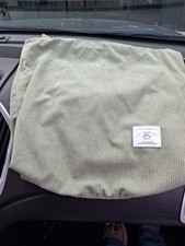 Green Corduroy-Textured Tote Bag with Gold Script Nameplate — listing 3