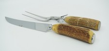 Vintage Stag Handle 2-Piece Carving Set (Knife & Fork) in Original Box — listing 6