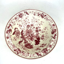 Taylor Smith & Taylor Center Bouquet Red Oval Platter and Covered Sugar Bowl — listing 5